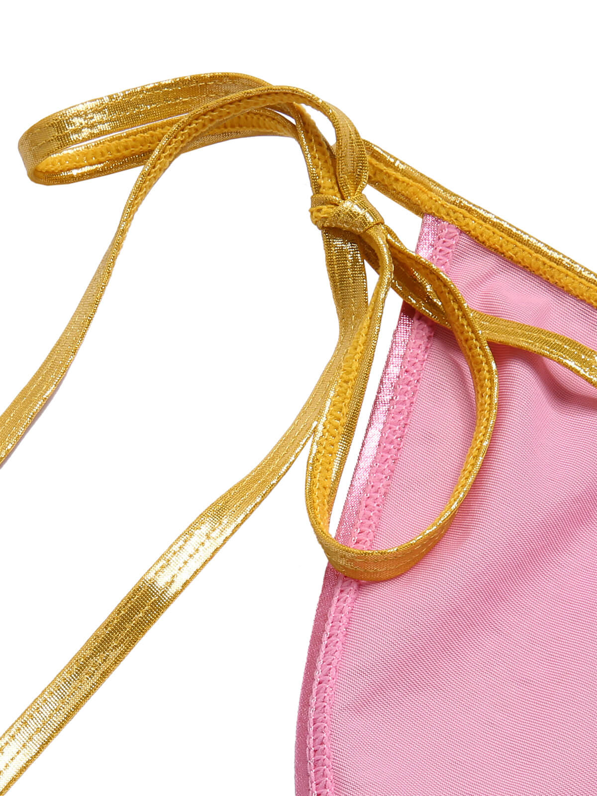 Pink & Yellow 1970s Heart Ring Bikini Set - Image 7