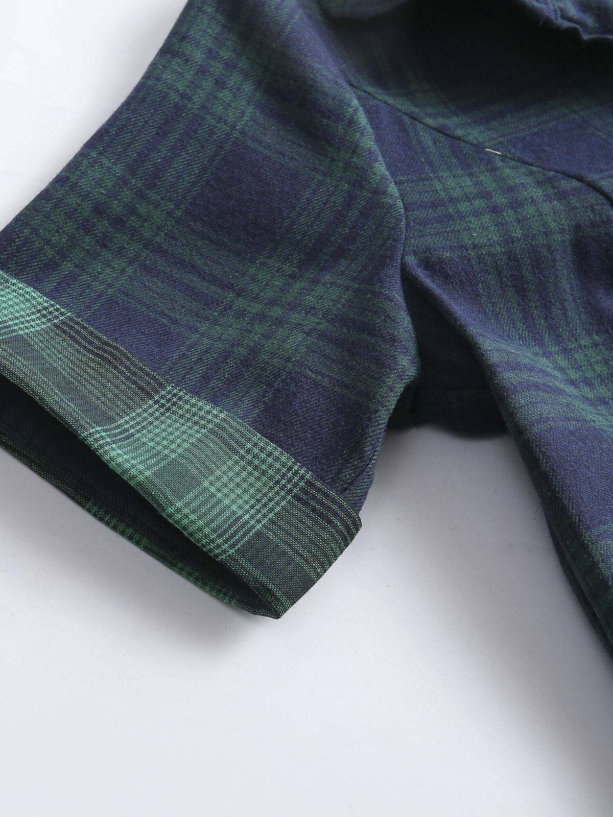 Plaids 1950s Buttoned Belted Swing Dress - Image 7