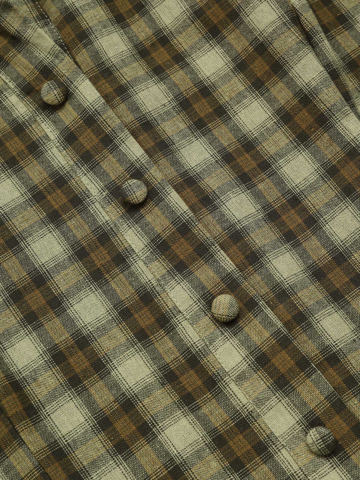 Plaids 1950s Buttoned Belted Swing Dress - Image 14