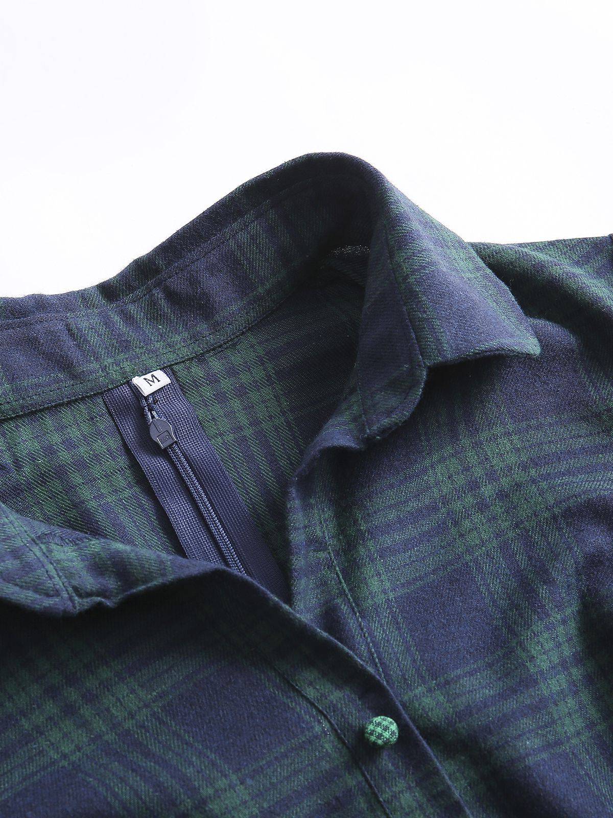 Plaids 1950s Buttoned Belted Swing Dress - Image 7