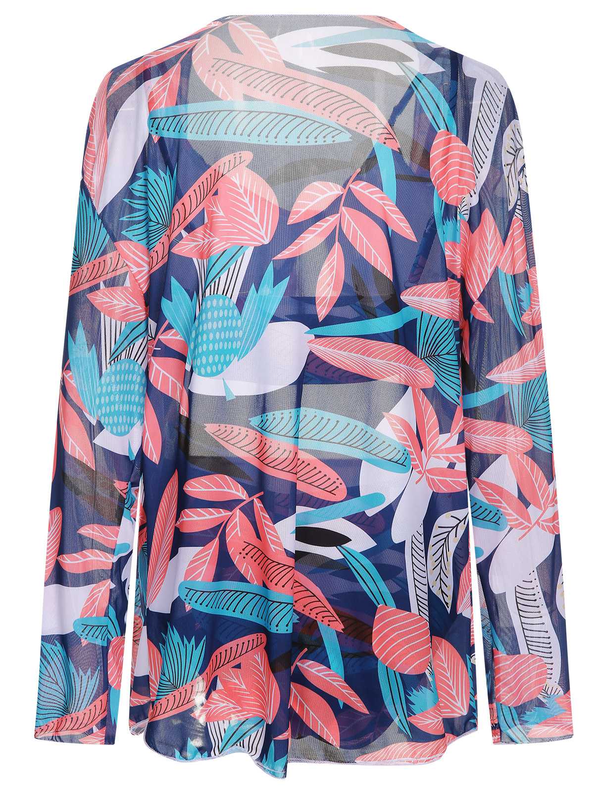 [Plus Size] 1940s Spaghetti Strap Print Swimsuit & Cover-Up - Image 15