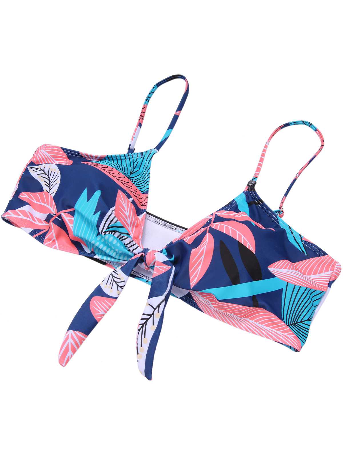 [Plus Size] 1940s Spaghetti Strap Print Swimsuit & Cover-Up - Image 16