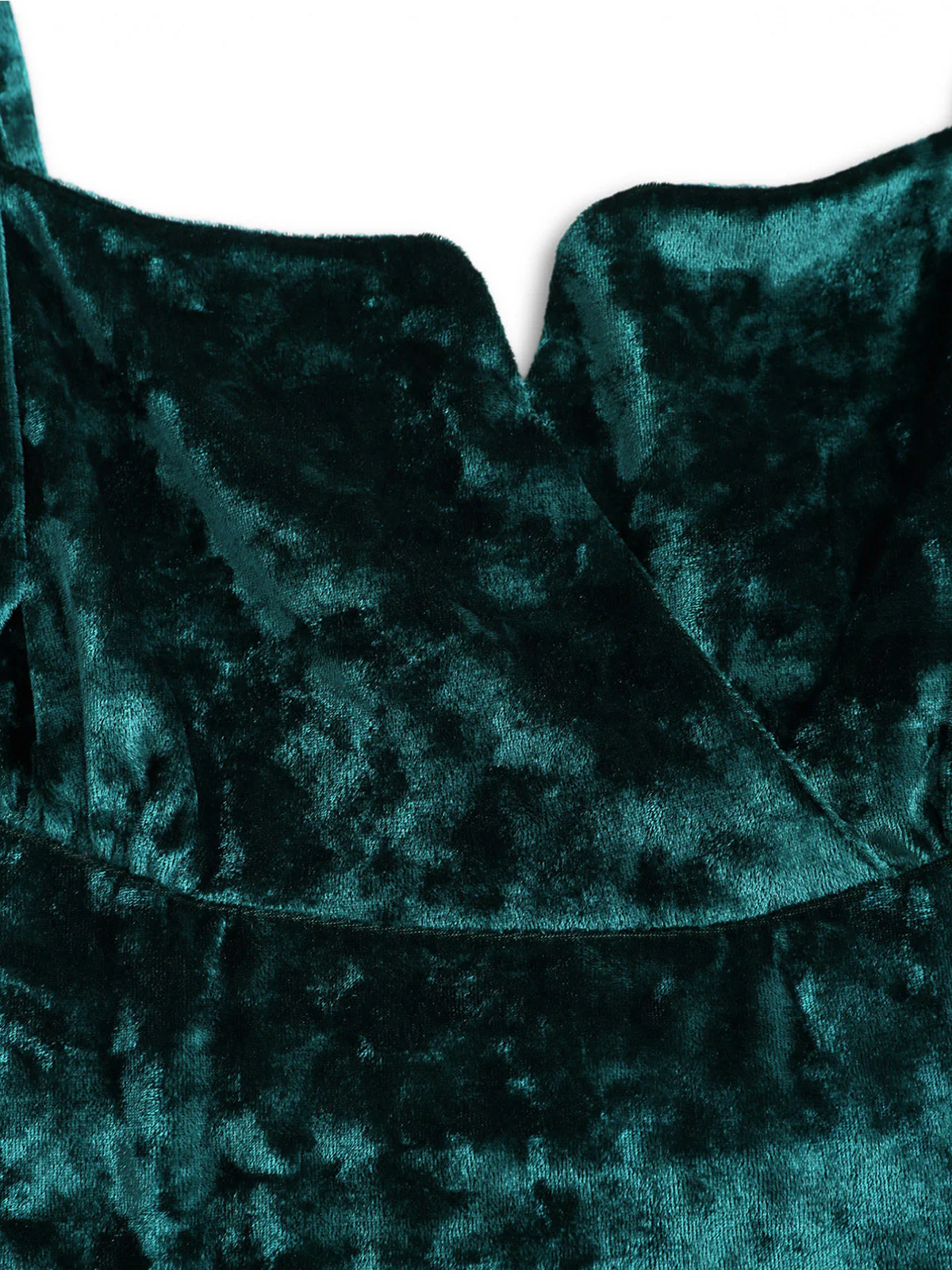 [Plus Size] 1950s Buckle Strap Velvet Sleeveless Dress - Image 5
