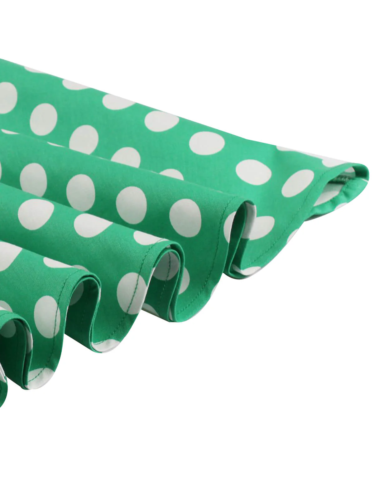 [Plus Size] 1950s Polka Dots Waist Tie Lapel Dress - Image 5