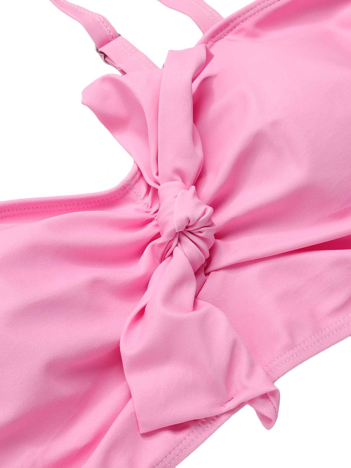 [Plus Size] 1960s Butterflies Bow Decor Swimsuit - Image 3