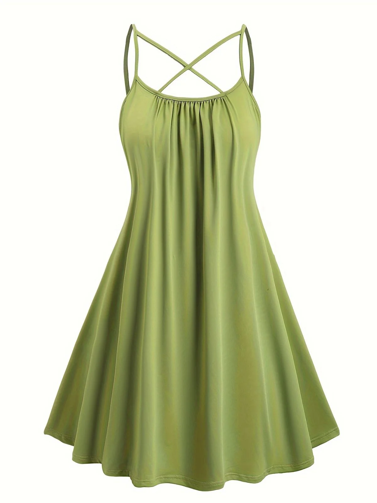 [Plus Size] 2PCS Black 1940s Bat Mesh Outwear & Green Dress - Image 4