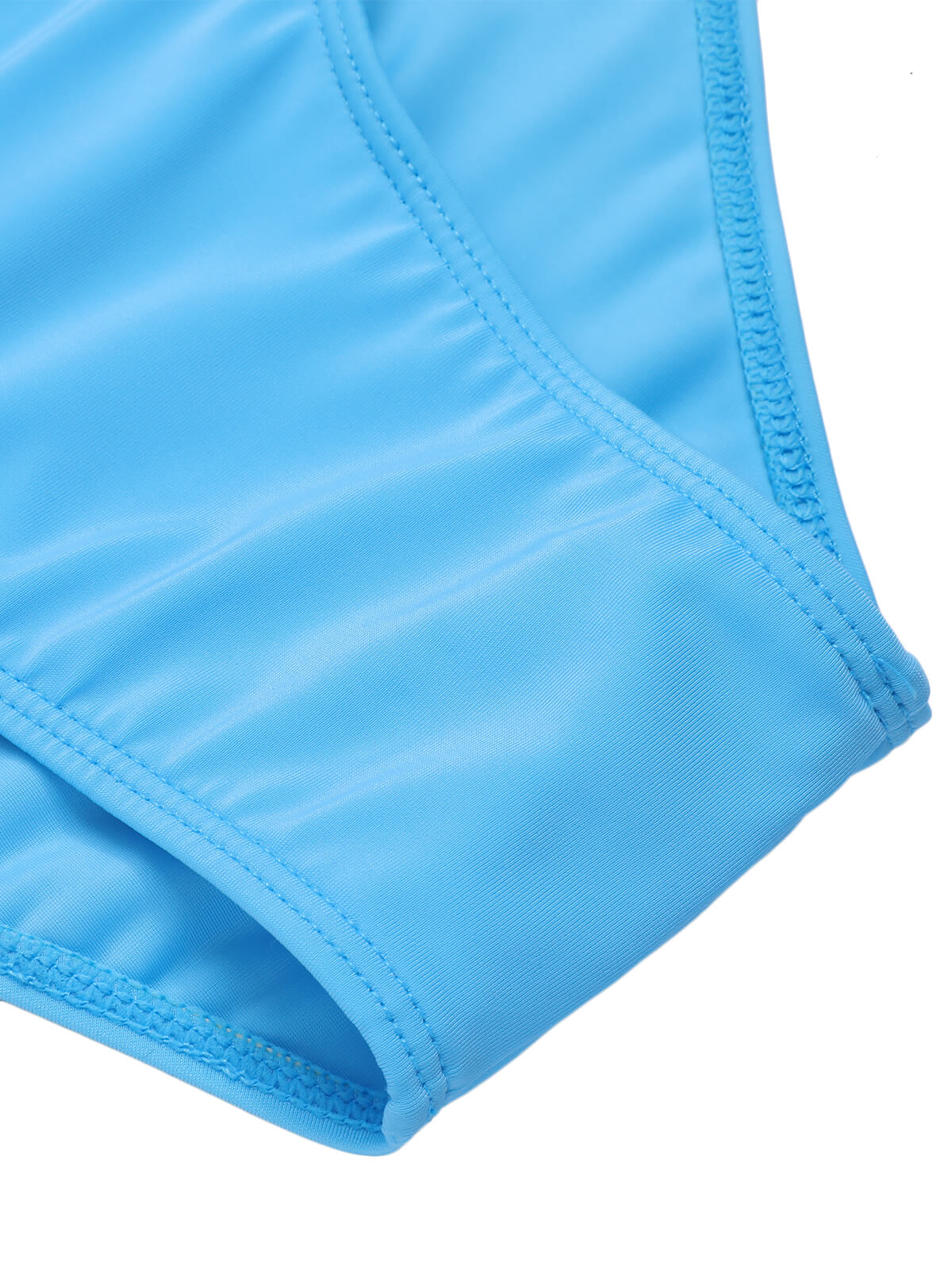 [Plus Size] Blue 1950s Diagonal Stripe Swimsuit - Image 7