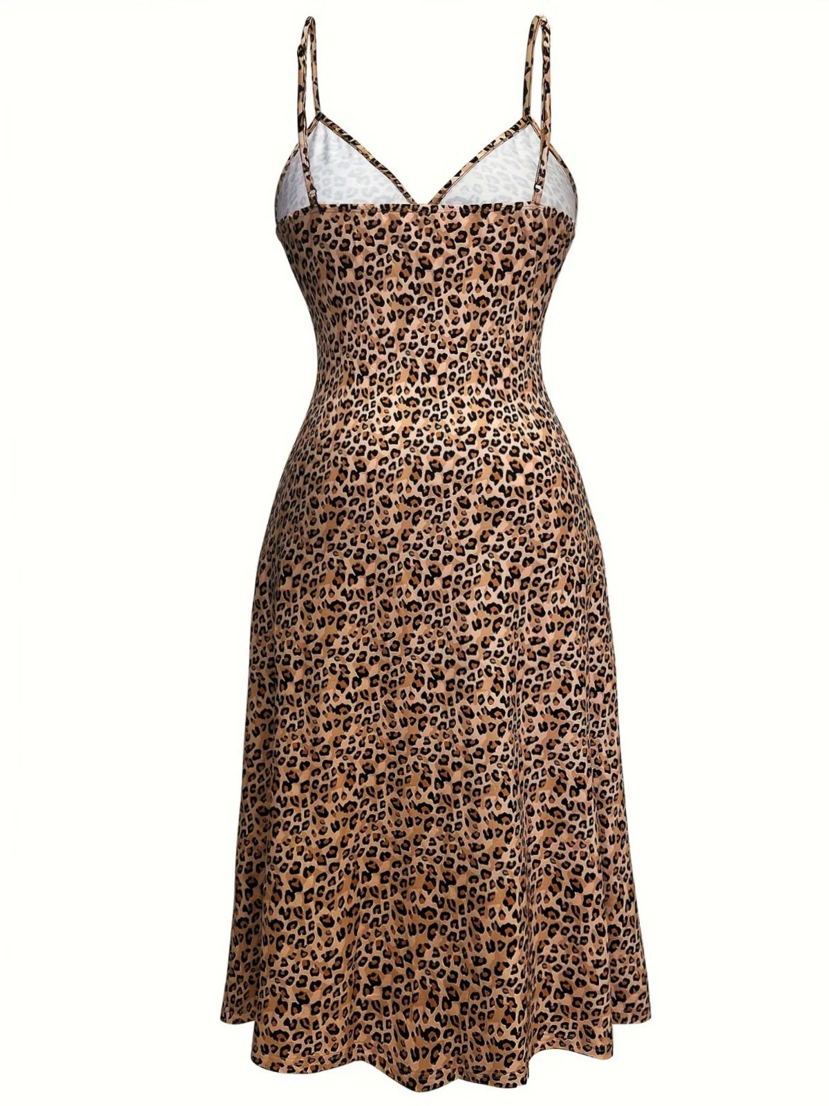 [Plus Size] Brown 1940s Butterfly Leopard Nightdress - Image 2