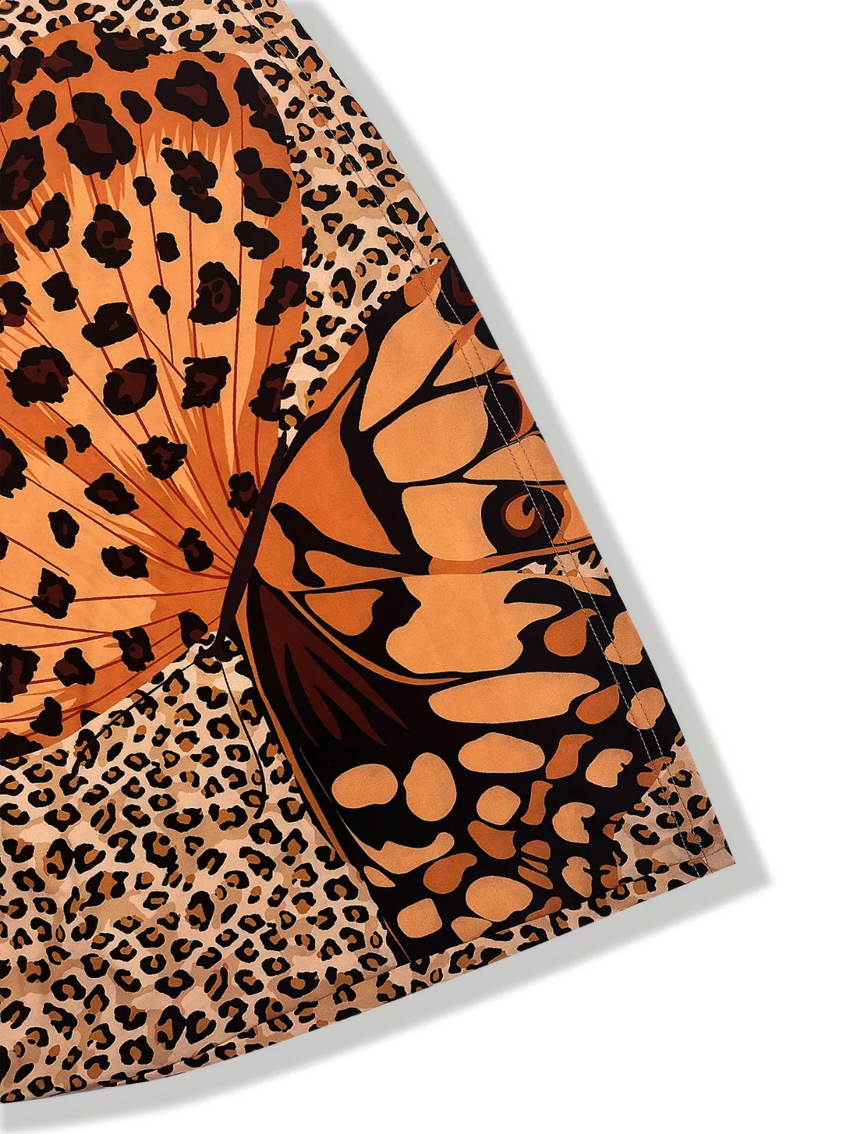 [Plus Size] Brown 1940s Butterfly Leopard Nightdress - Image 3