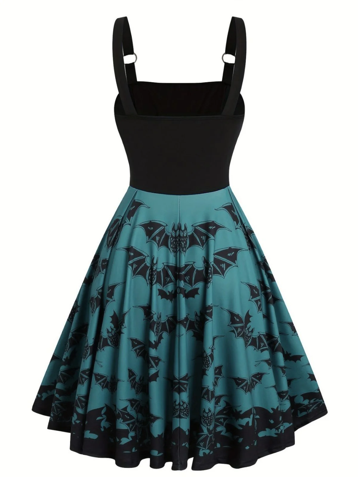 [Plus Size] Dark blue 1950s Bat Lace-Up Halloween dress - Image 2