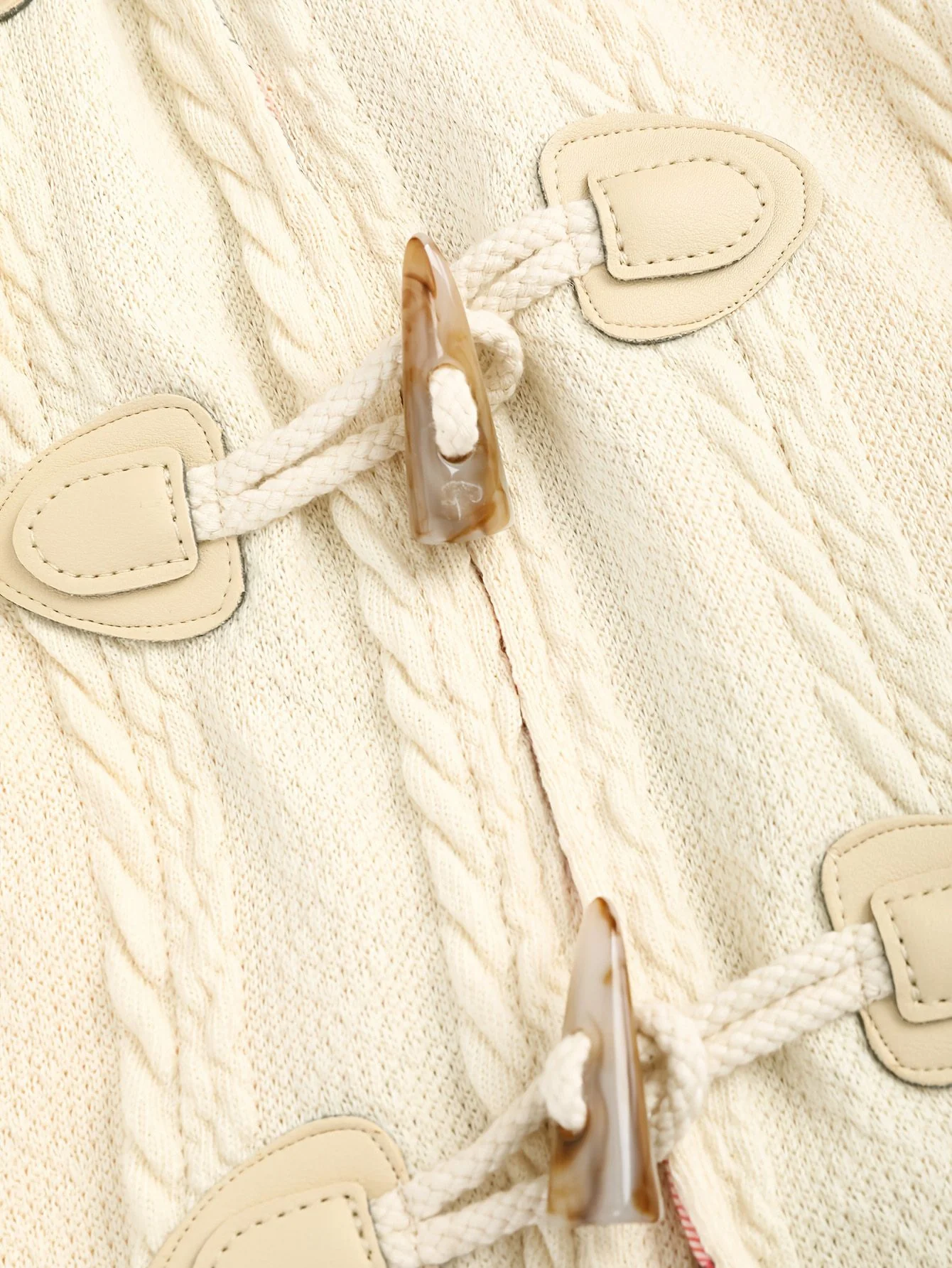 [Plus Size] Ivory 1950s Knit Fur Trimmed Hooded Coat - Image 5