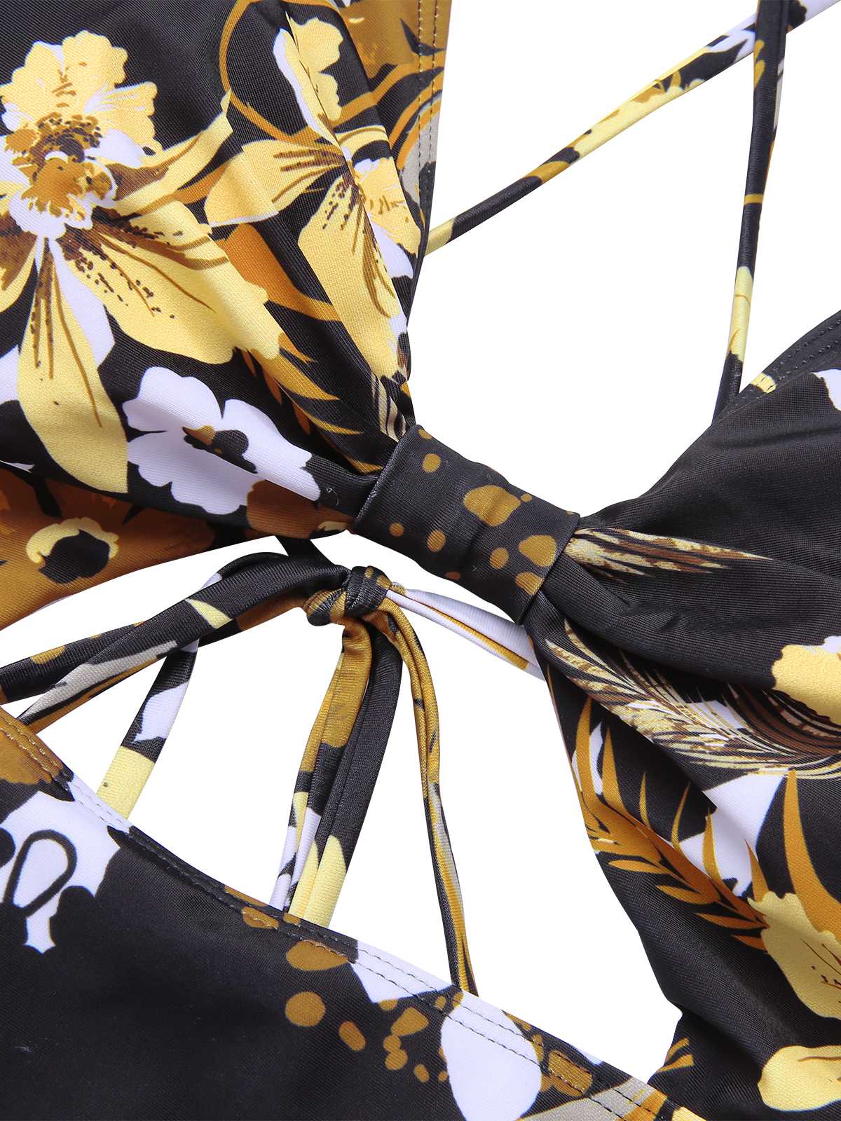 [Plus Size] Multicolor 1940s Print One-Piece Swimsuit - Image 12