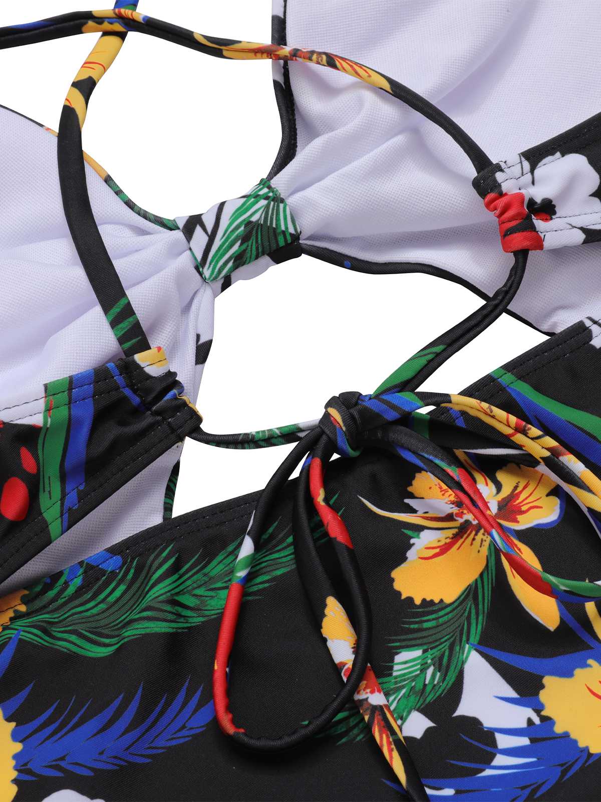 [Plus Size] Multicolor 1940s Print One-Piece Swimsuit - Image 20