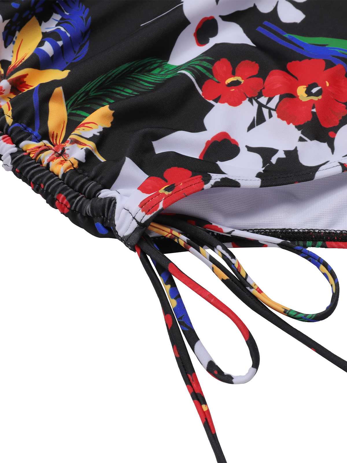 [Plus Size] Multicolor 1940s Print One-Piece Swimsuit - Image 21