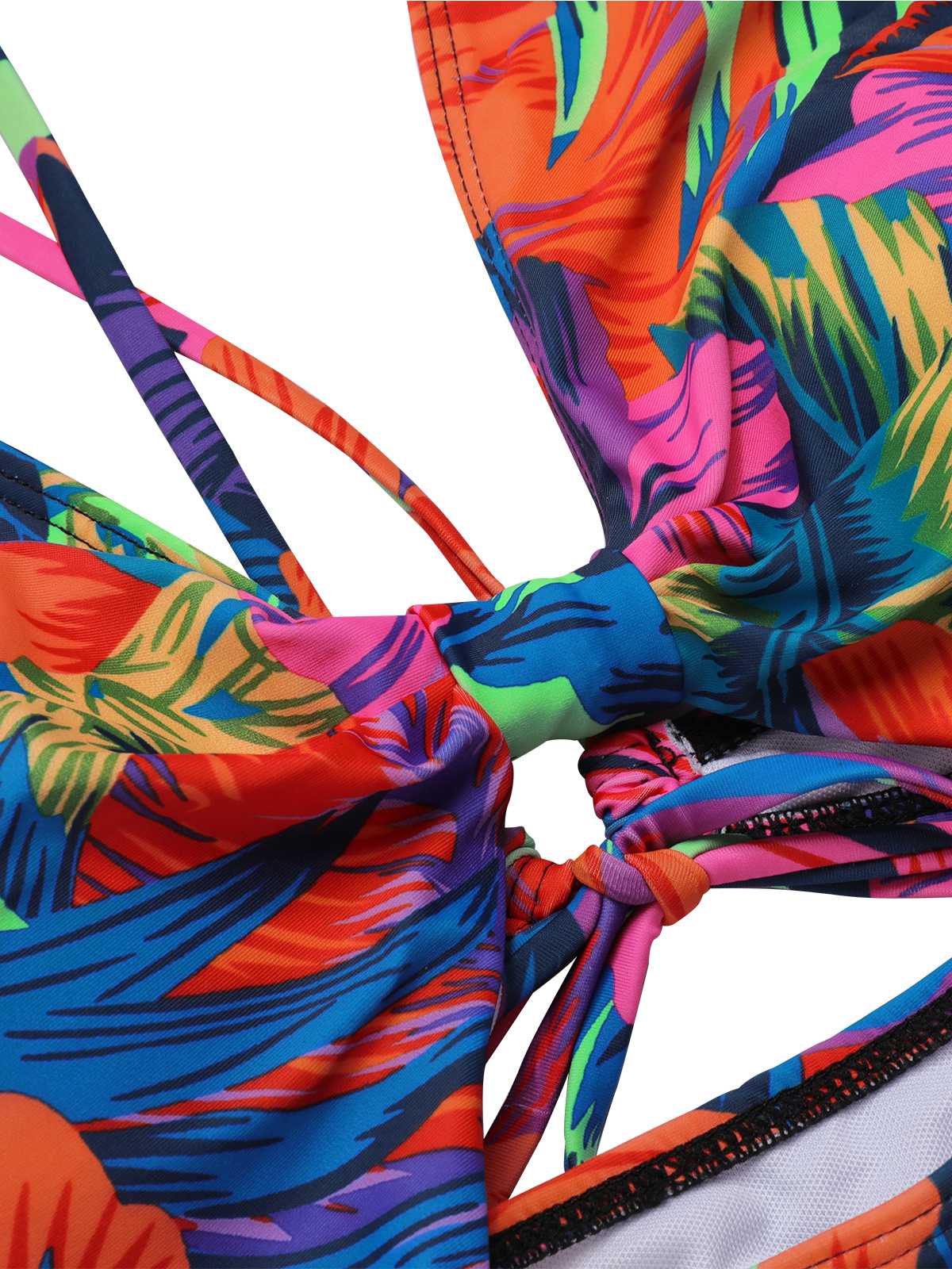[Plus Size] Multicolor 1940s Print One-Piece Swimsuit - Image 26