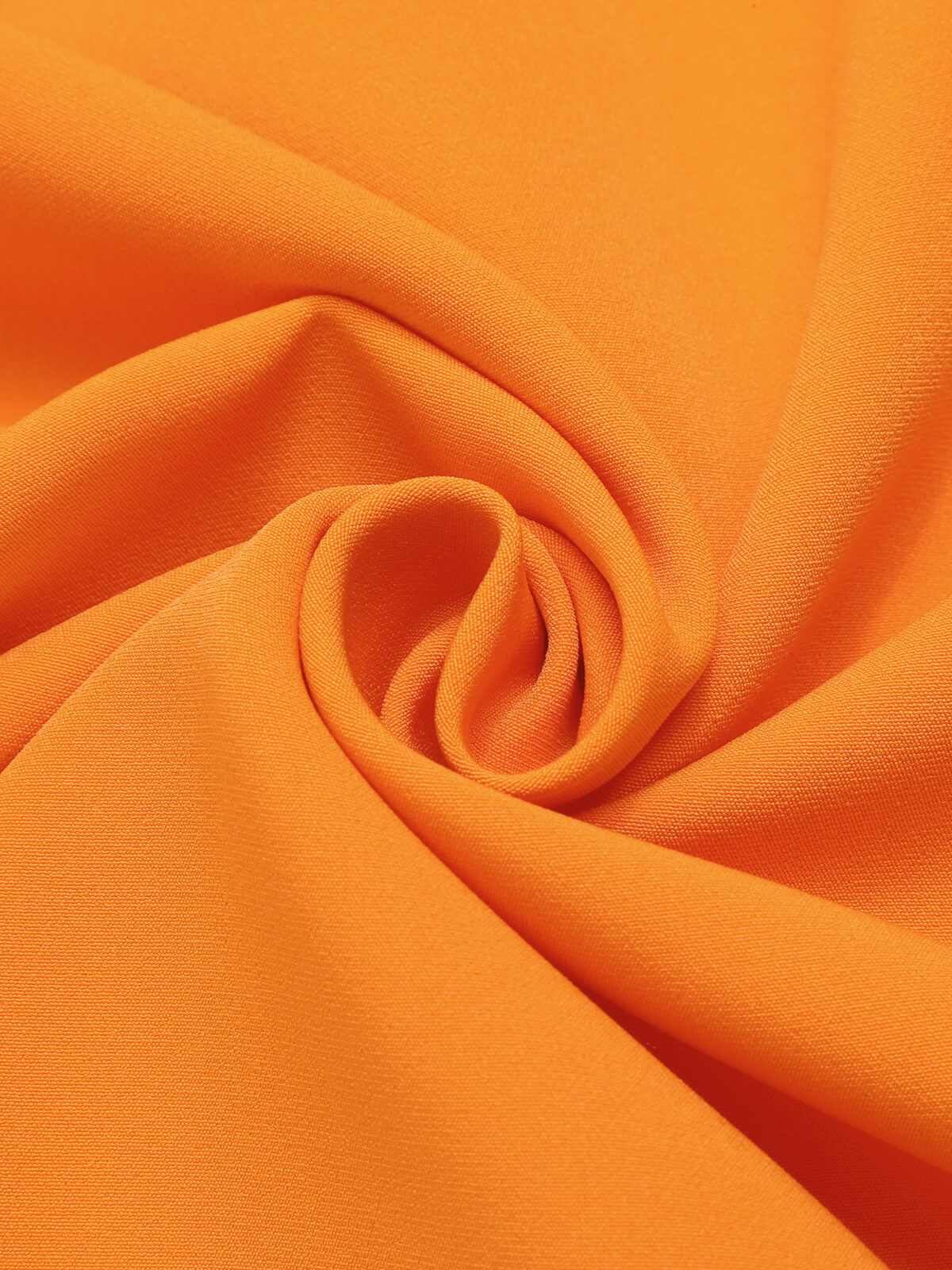 [Plus Size] Orange 1960s Bow Patchwork Sleeveless Dress - Image 7