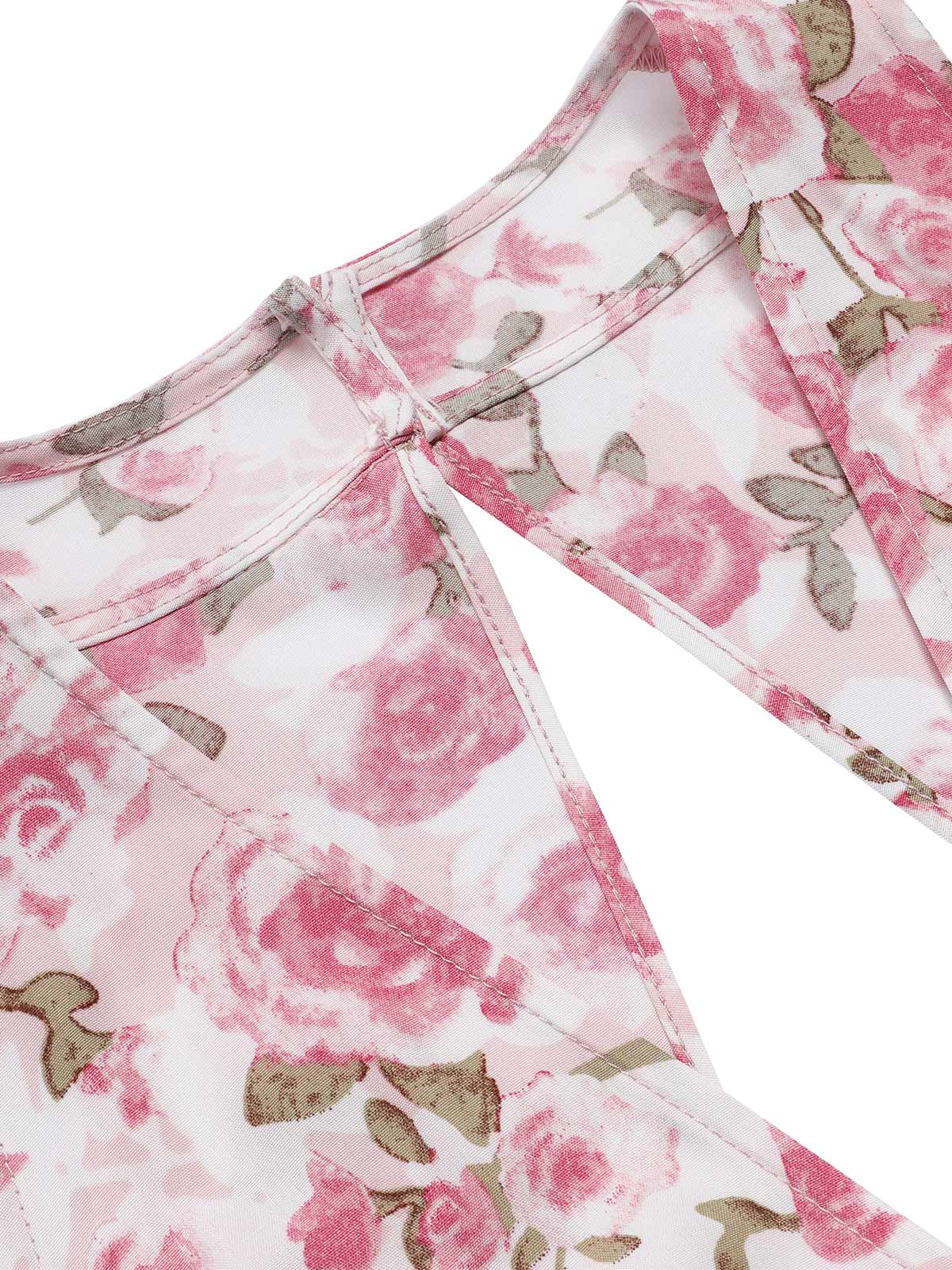 [Pre-Sale] [Plus Size] Pink 1950s Floral V-Neck Dress - Image 5