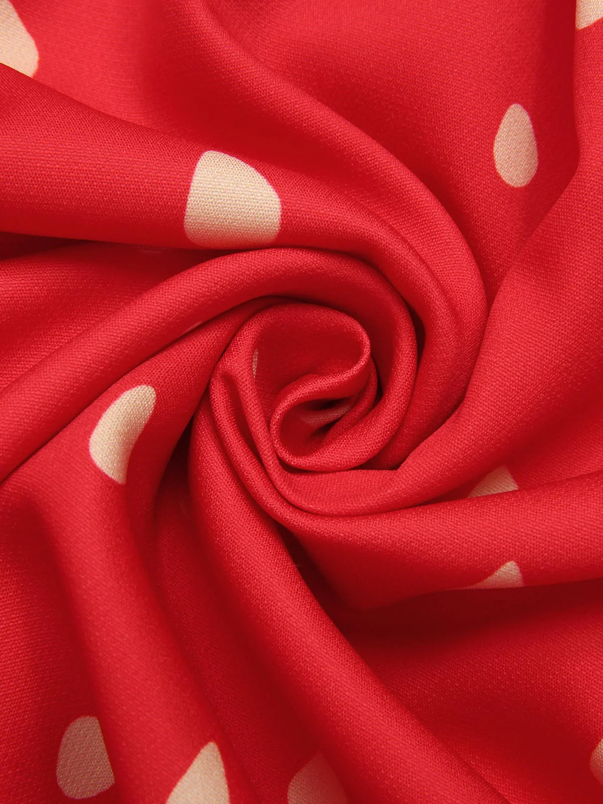 [Plus Size] Red 1950s Strawberry Ruffle Belt Dress - Image 5