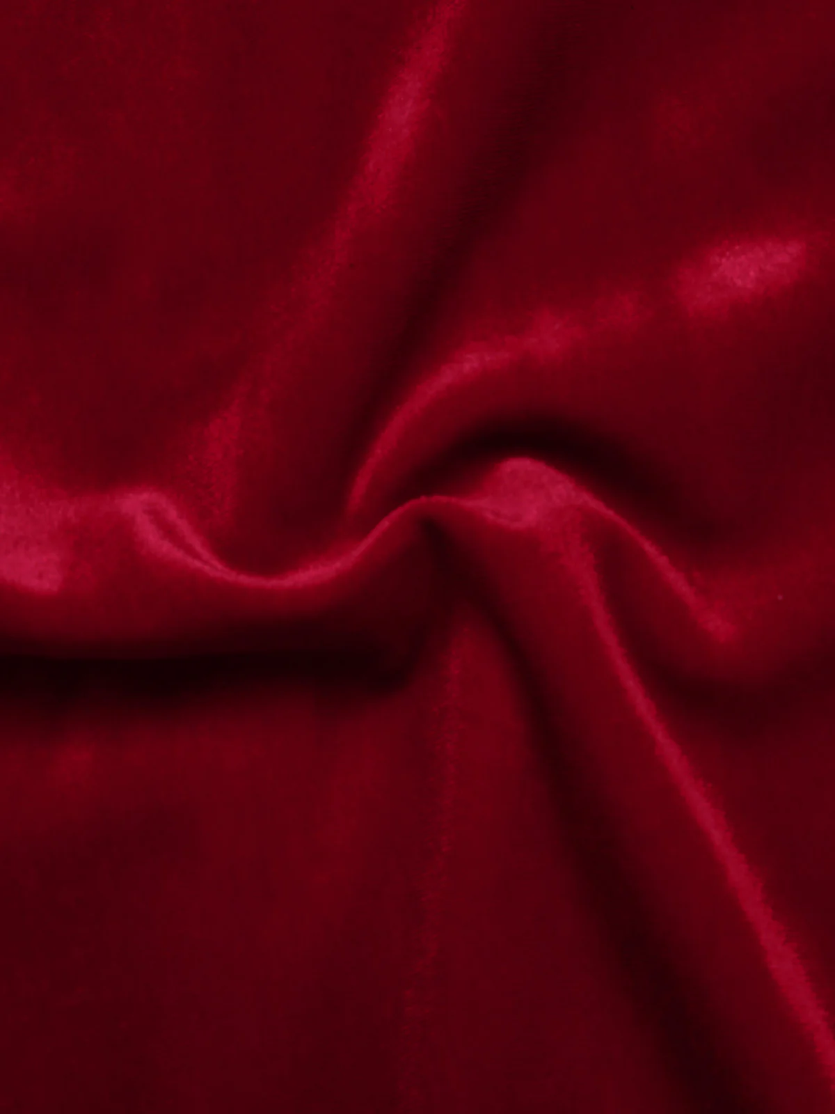 [Plus Size] Red 1950s Velvet Off Shoulder Button Jumpsuit - Image 5