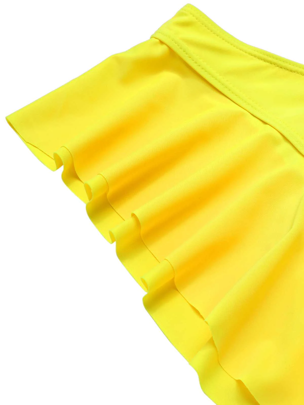 [Plus Size] Yellow 1940s Ruffles Floral Swimsuit - Image 5