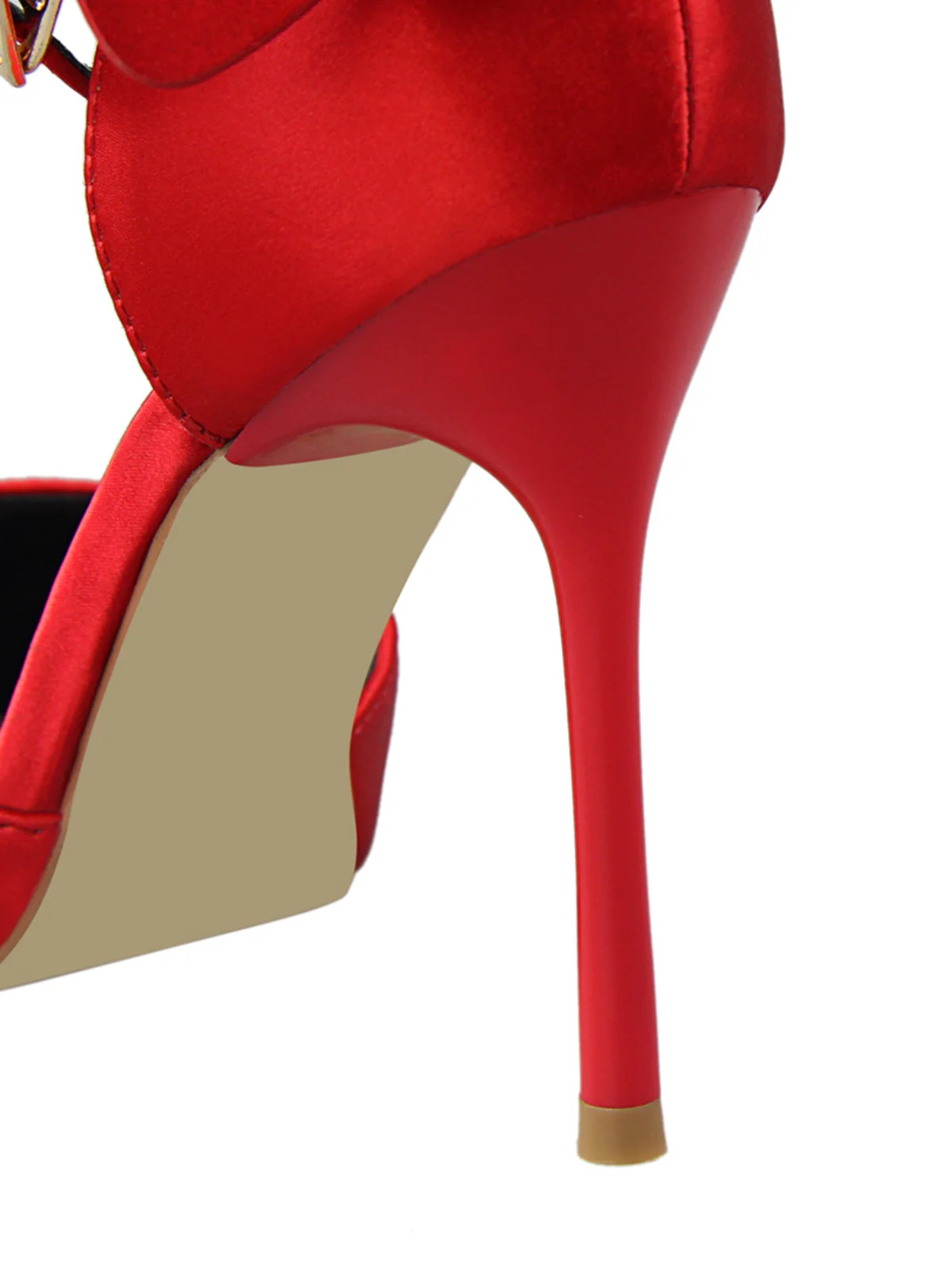 Pointed Toe Bow Strap Satin High Heels Shoes - Image 23