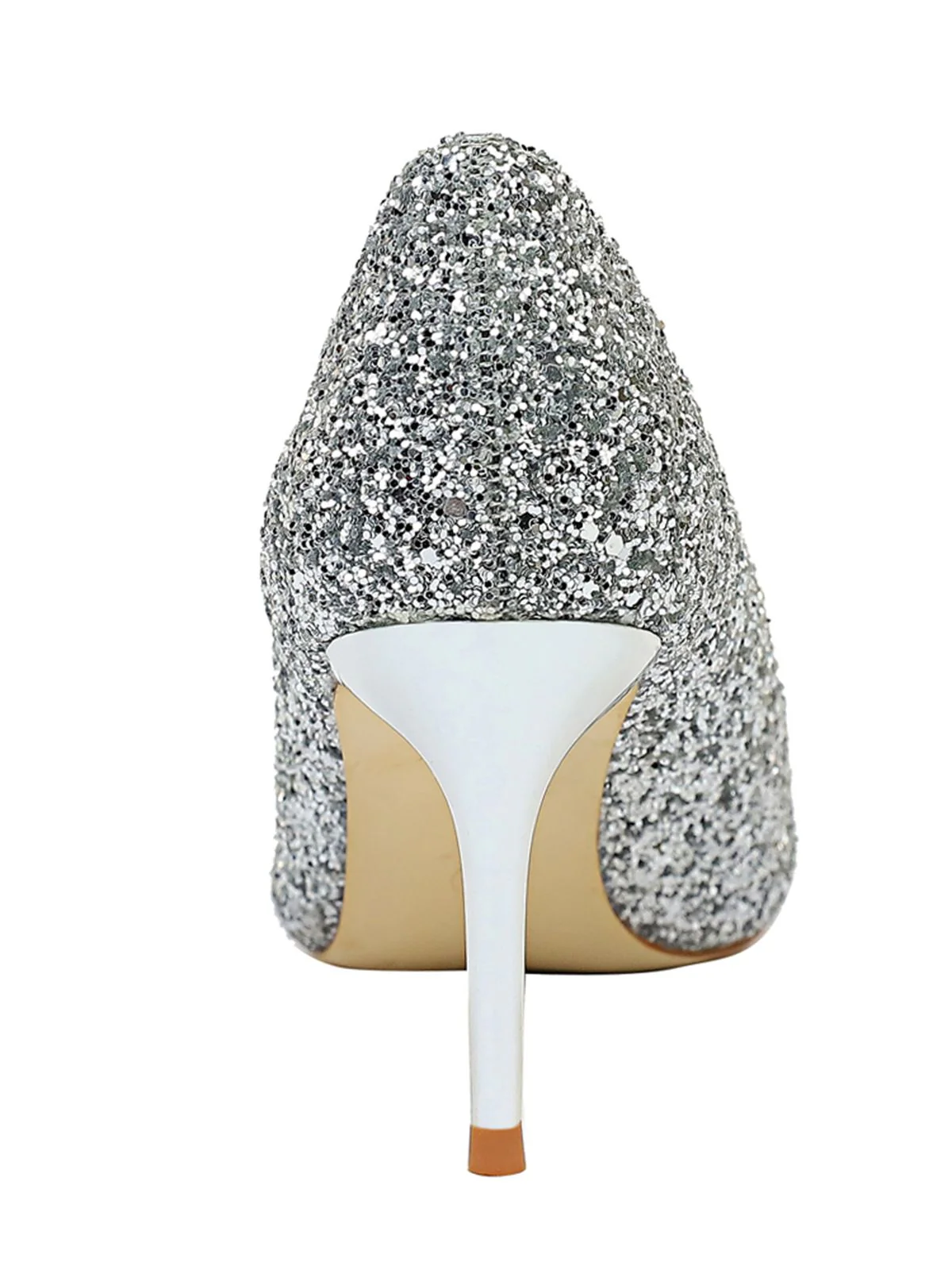 Pointed Toe Sequins Glitter High Heels Shoes - Image 13