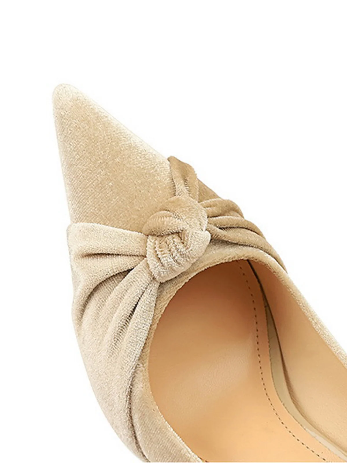 Pointed Toe Velvet Stiletto Heels Shoes - Image 16