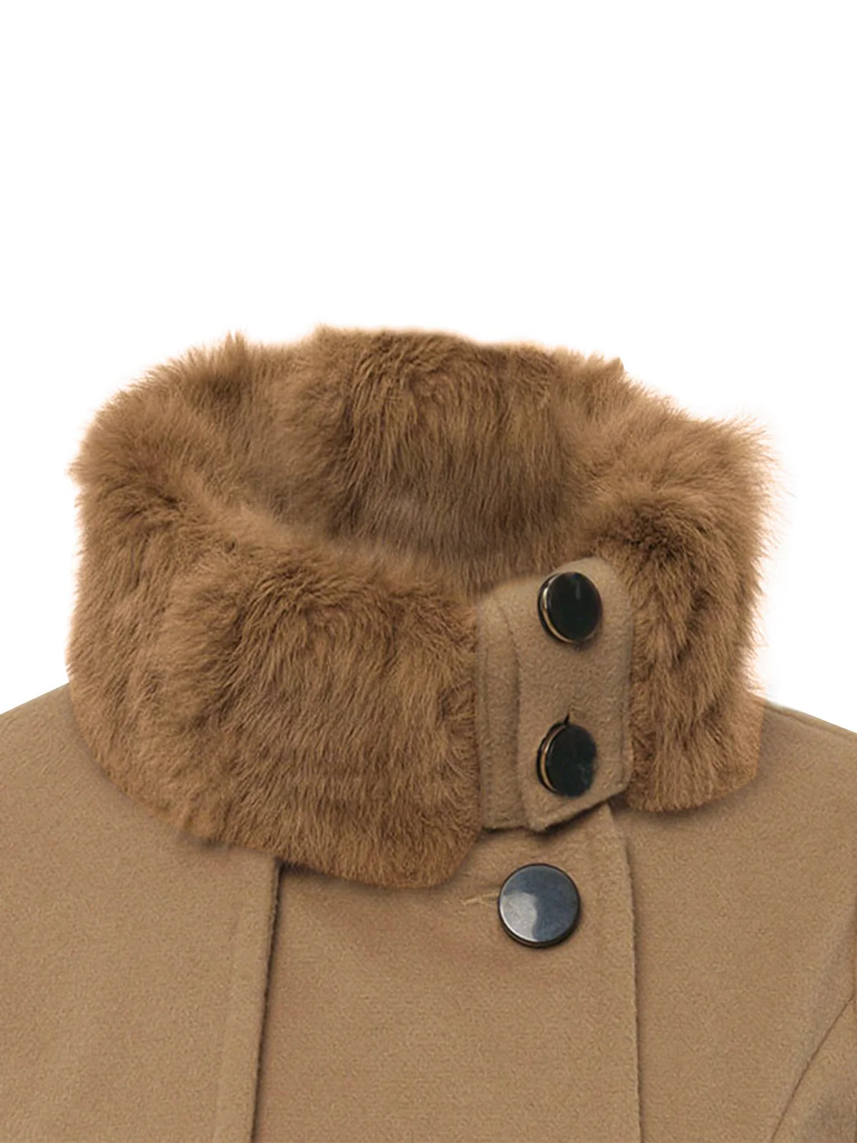 1950s Fur Collar Waisted Winter Coat - Image 10