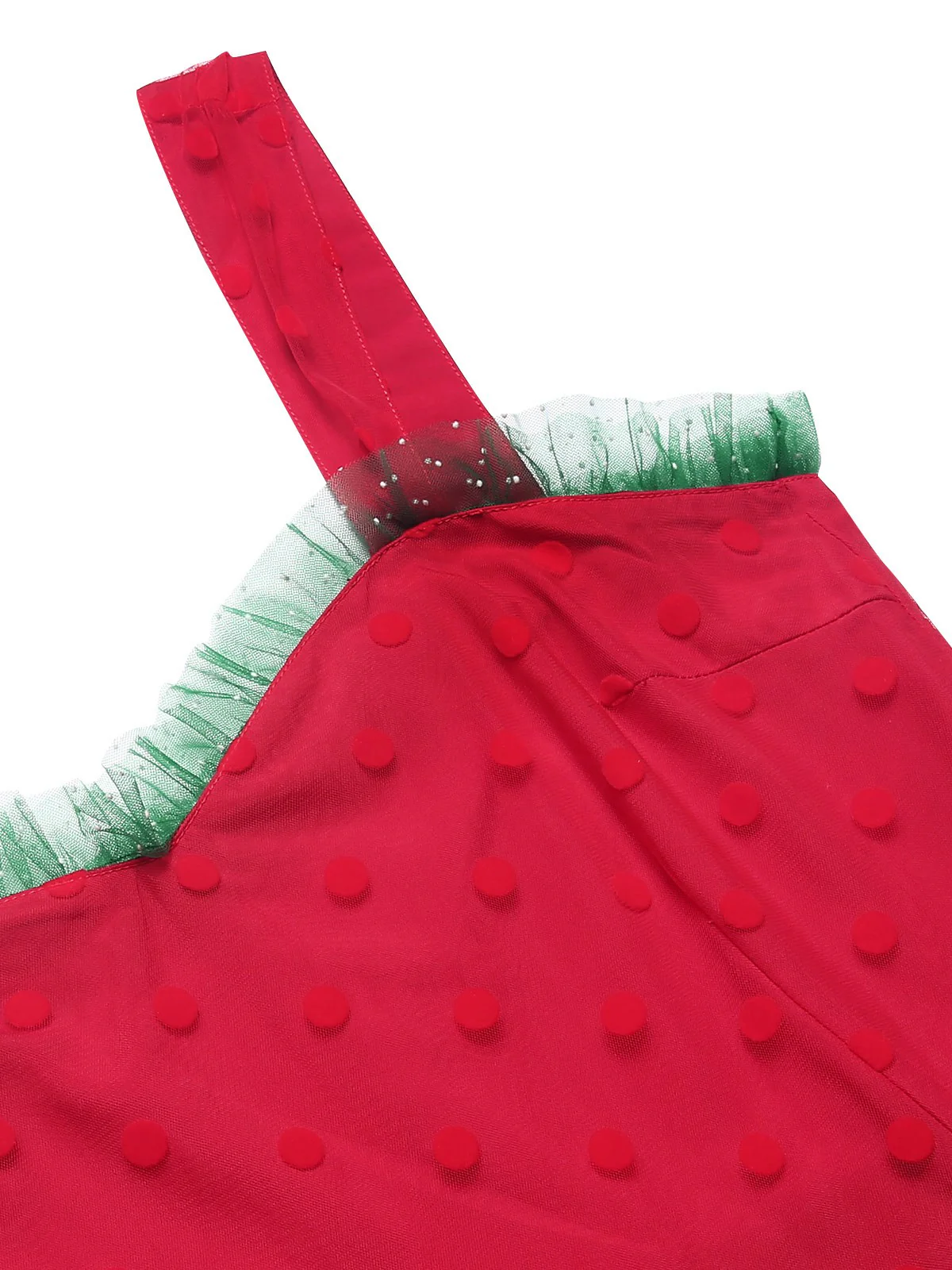 Red & Green 1950s Christmas Polka Dots Dress - Image 6
