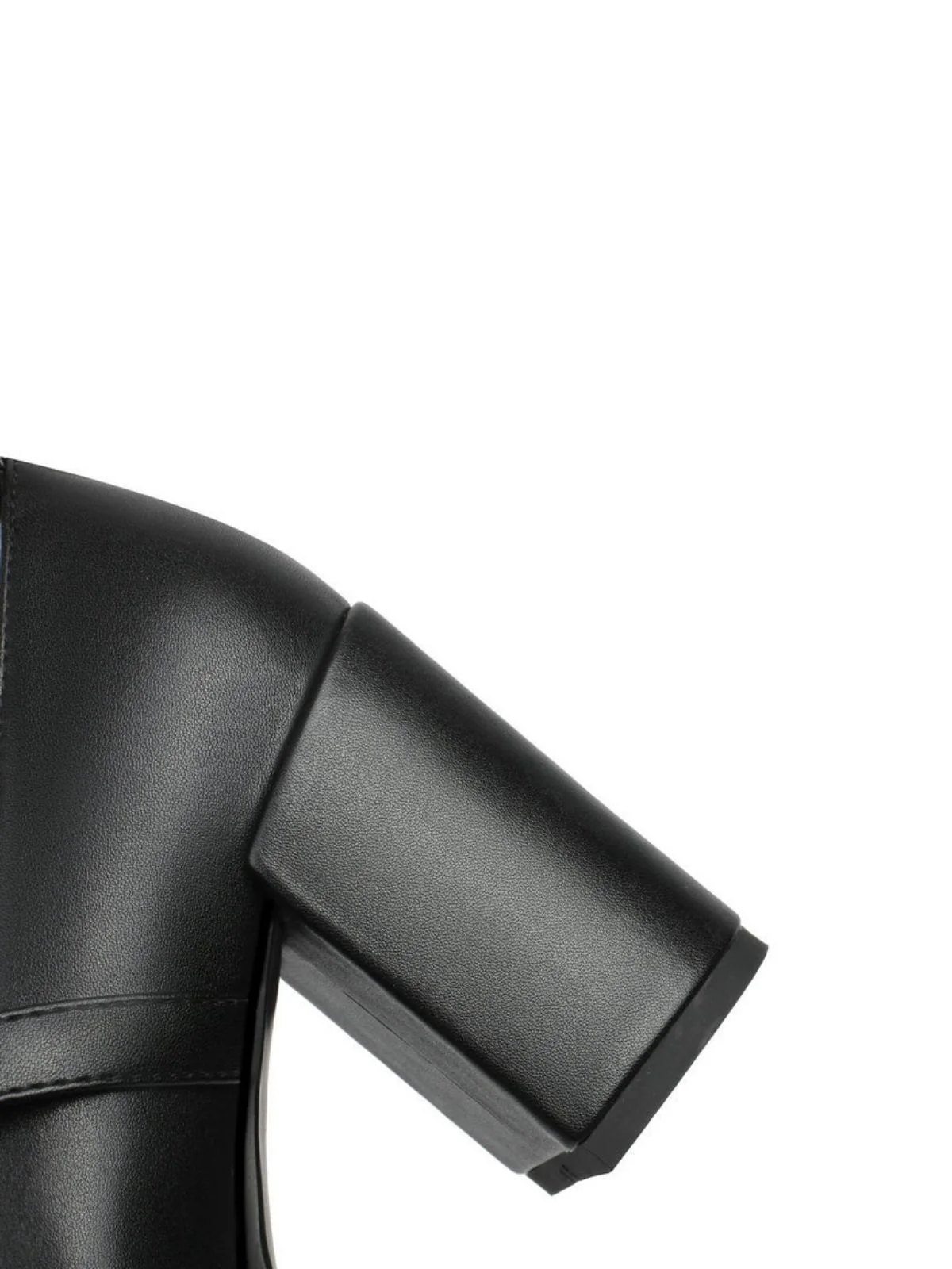 Punk Cross Buckle Ankle Strap Chunky High Heels - Image 5