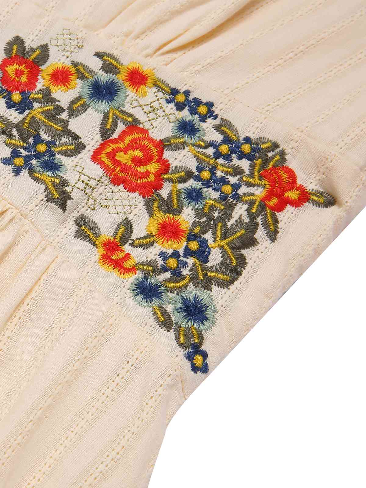 [Pre-Sale] Pure Cotton Black 1940s V-Neck Floral Dress - Image 14
