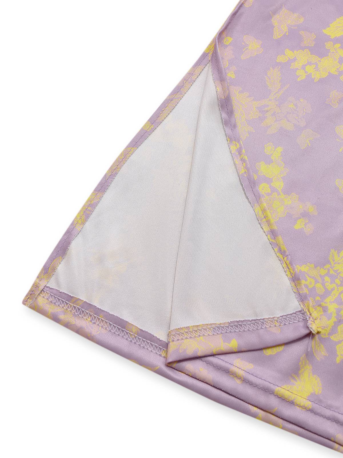 Purple 1930s Butterfly Floral Mermaid Slip Dress - Image 4