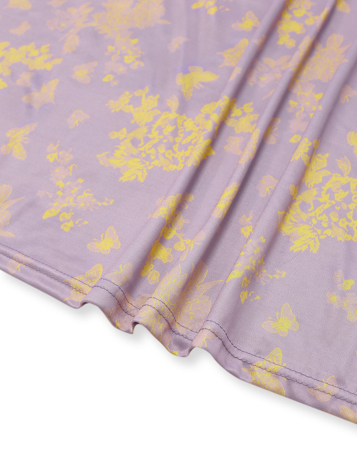 Purple 1930s Butterfly Floral Mermaid Slip Dress - Image 5