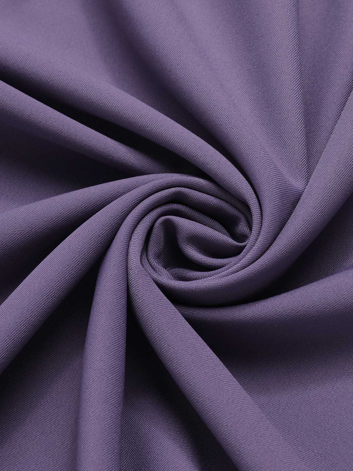 Purple 1940s Solid Skirt with Belt - Image 6