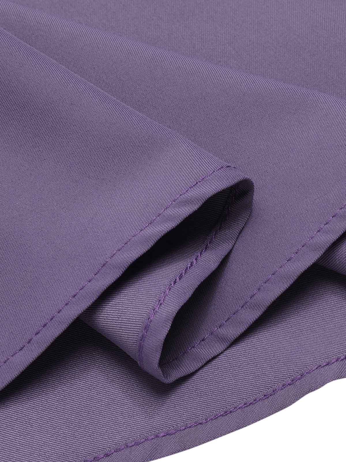 Purple 1940s Solid Skirt with Belt - Image 7
