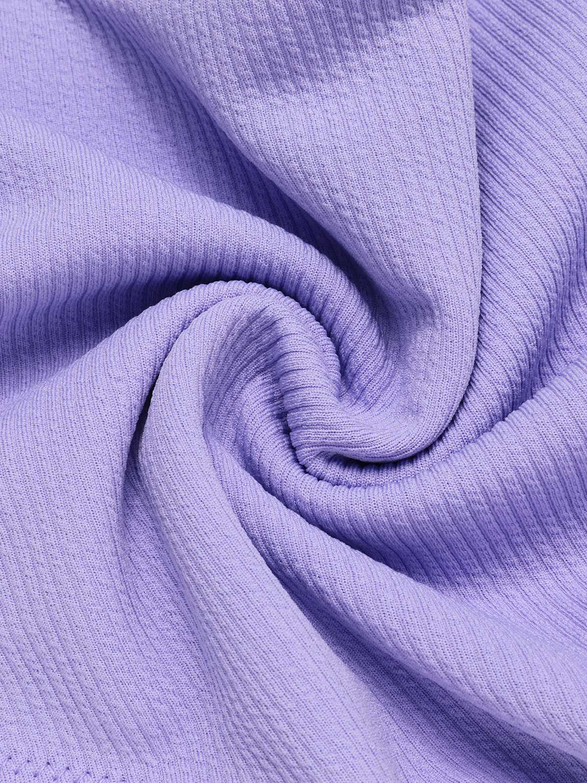 Purple 1950s Spaghetti Strap Bandeau Swimsuit - Image 4