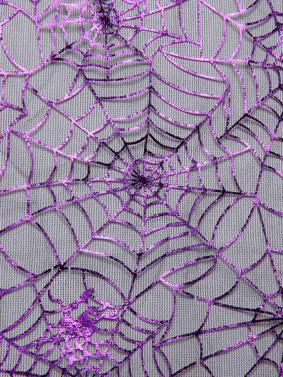 Purple 1950s Spiderweb Mesh Skirted Cover-Up - Image 5