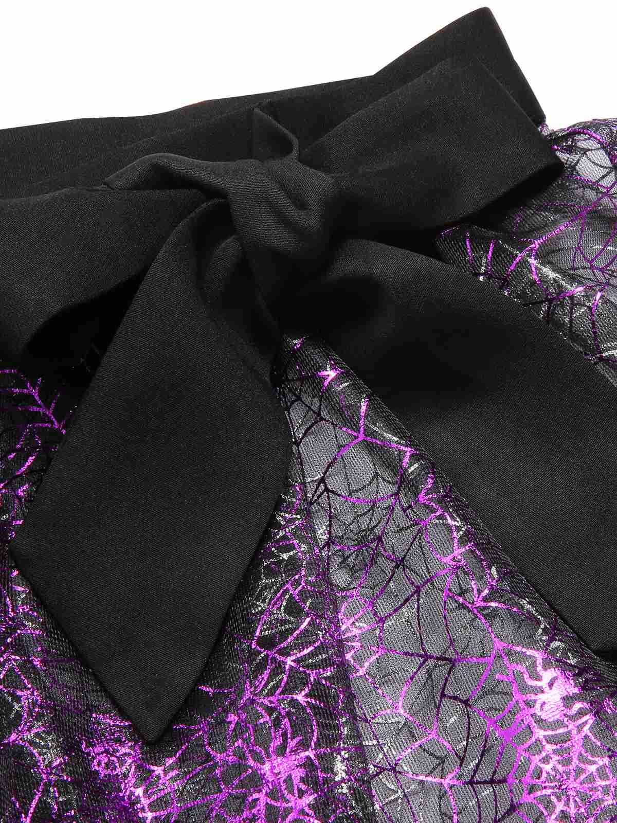 Purple 1950s Spiderweb Mesh Skirted Cover-Up - Image 6