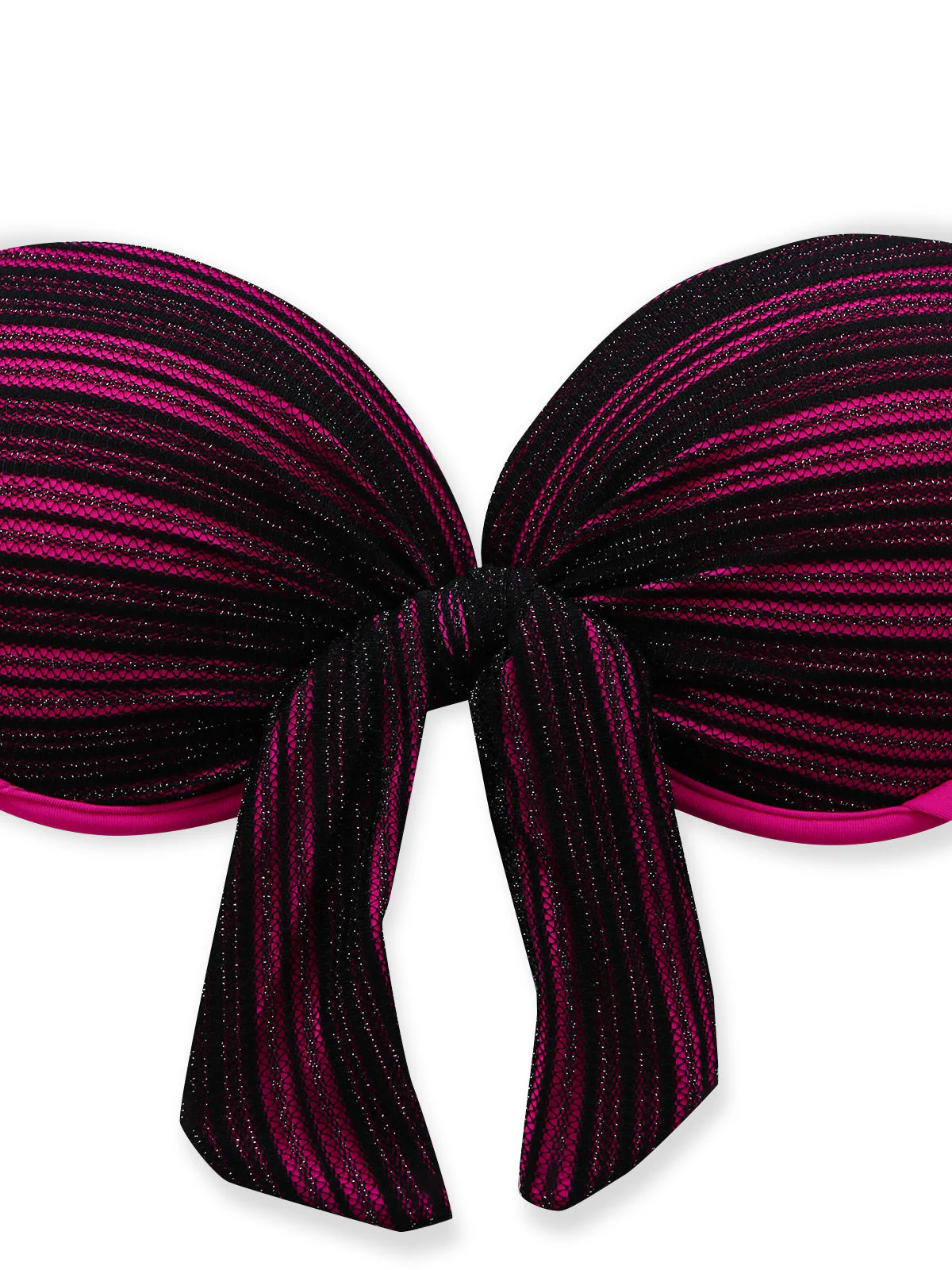 Purple 1960s Halter Striped Bow-Tie Bikini Set - Image 4