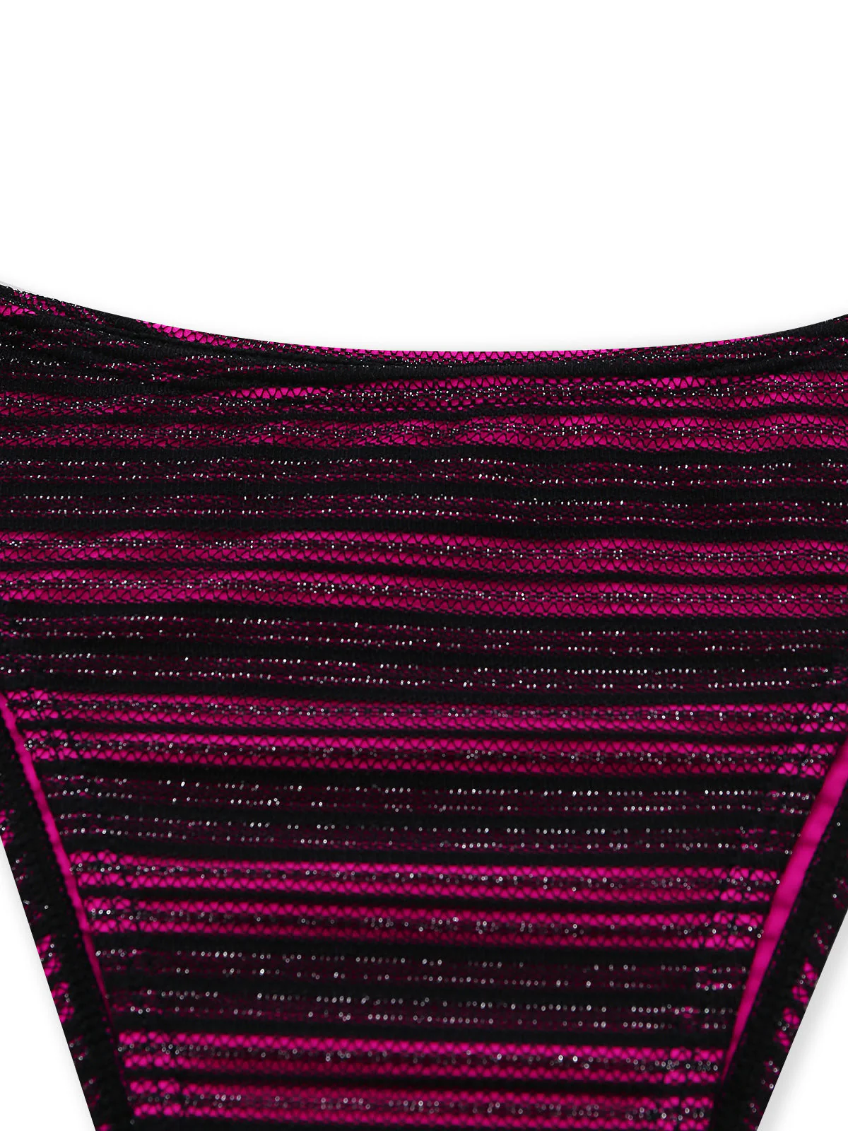 Purple 1960s Halter Striped Bow-Tie Bikini Set - Image 6