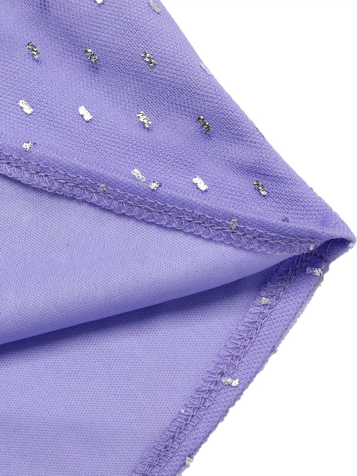 Purple 1960s Spaghetti Strap Fringe Dress - Image 4