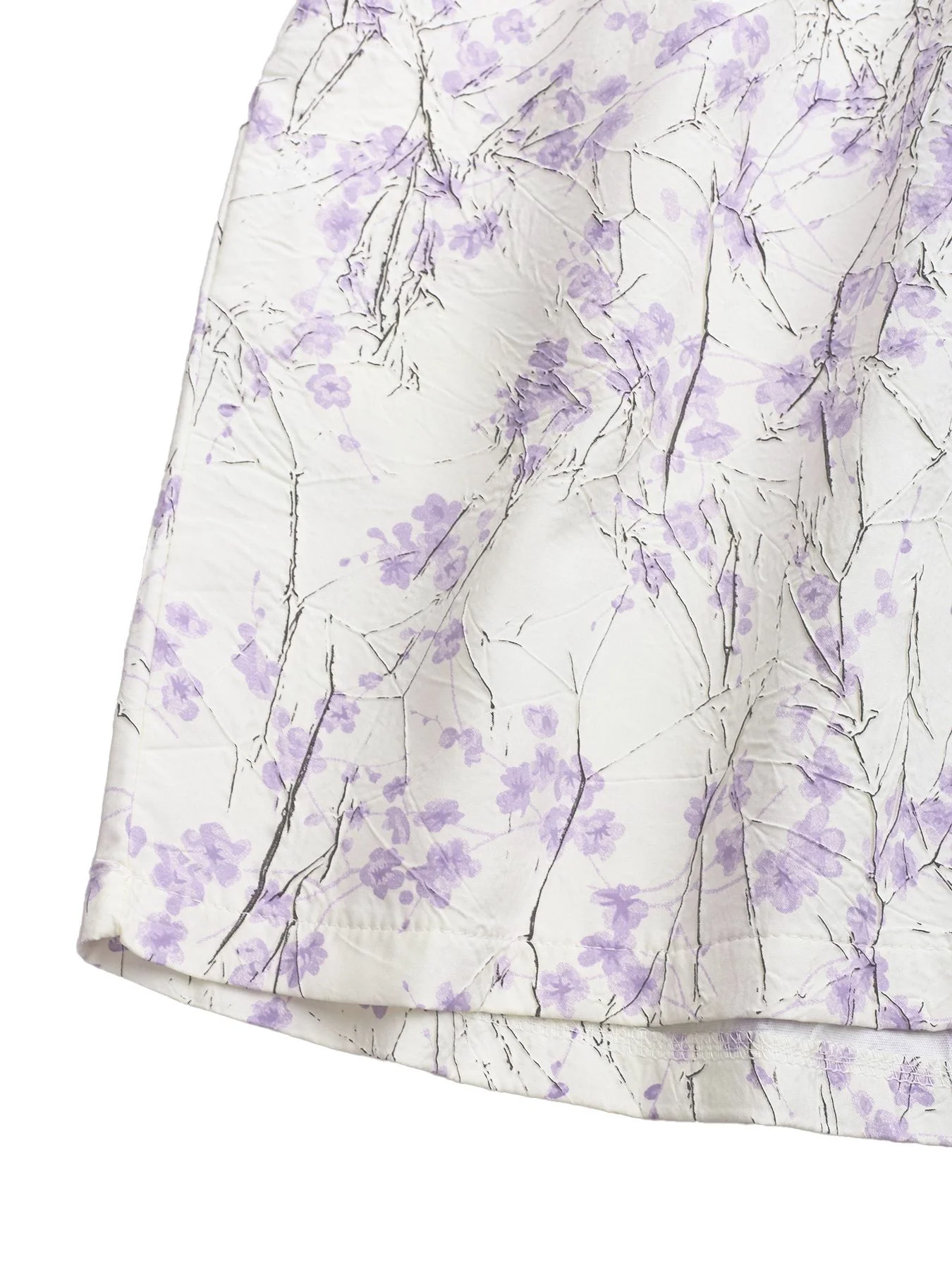 Purple 1970s Floral Print Spaghetti Strap Romper - Image 7