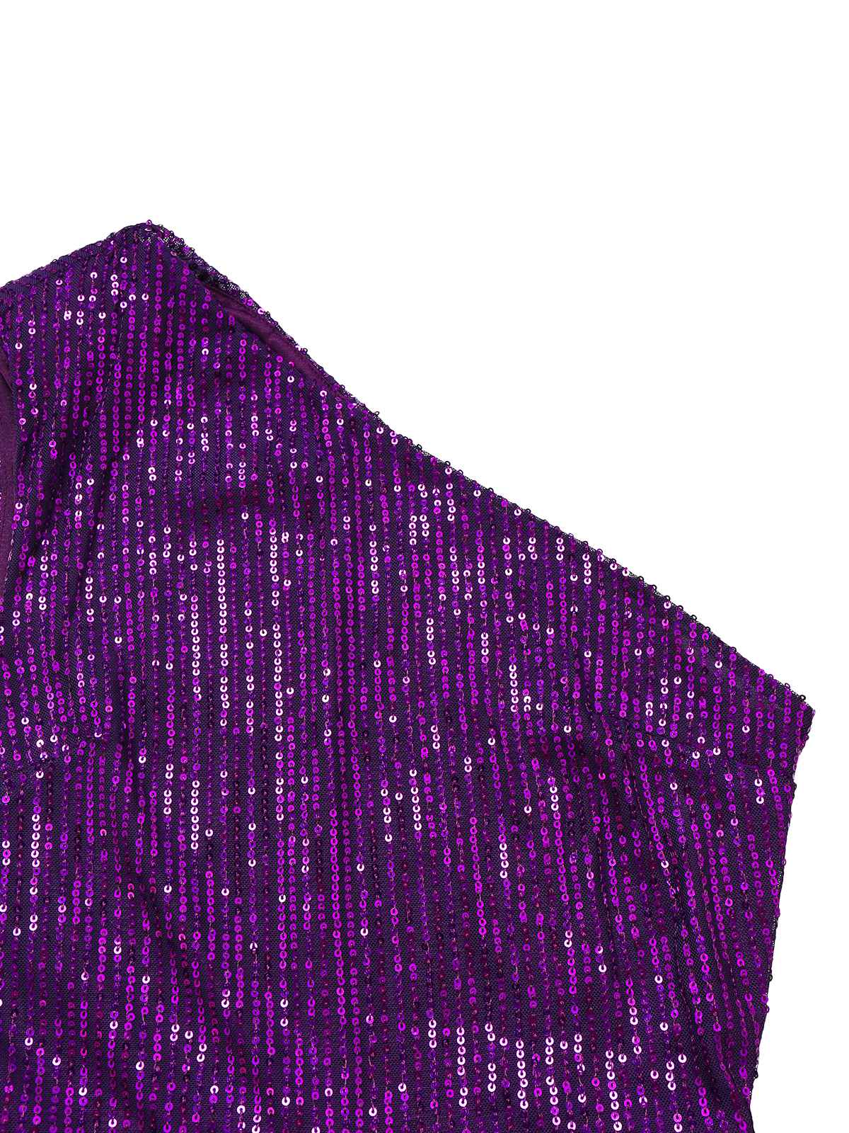 Purple 1970s  Sequin One-Shoulder Jumpsuit - Image 3