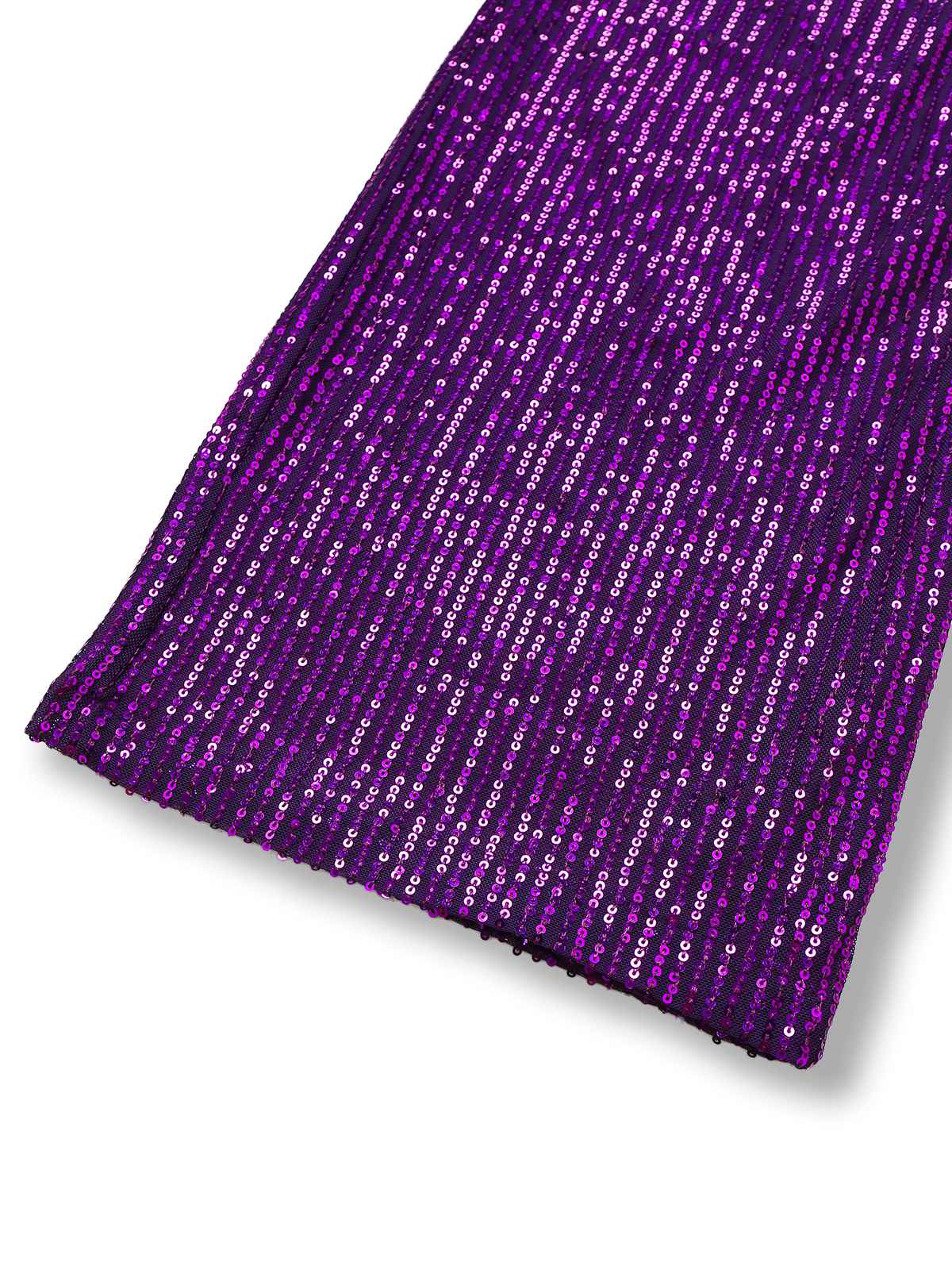 Purple 1970s  Sequin One-Shoulder Jumpsuit - Image 5