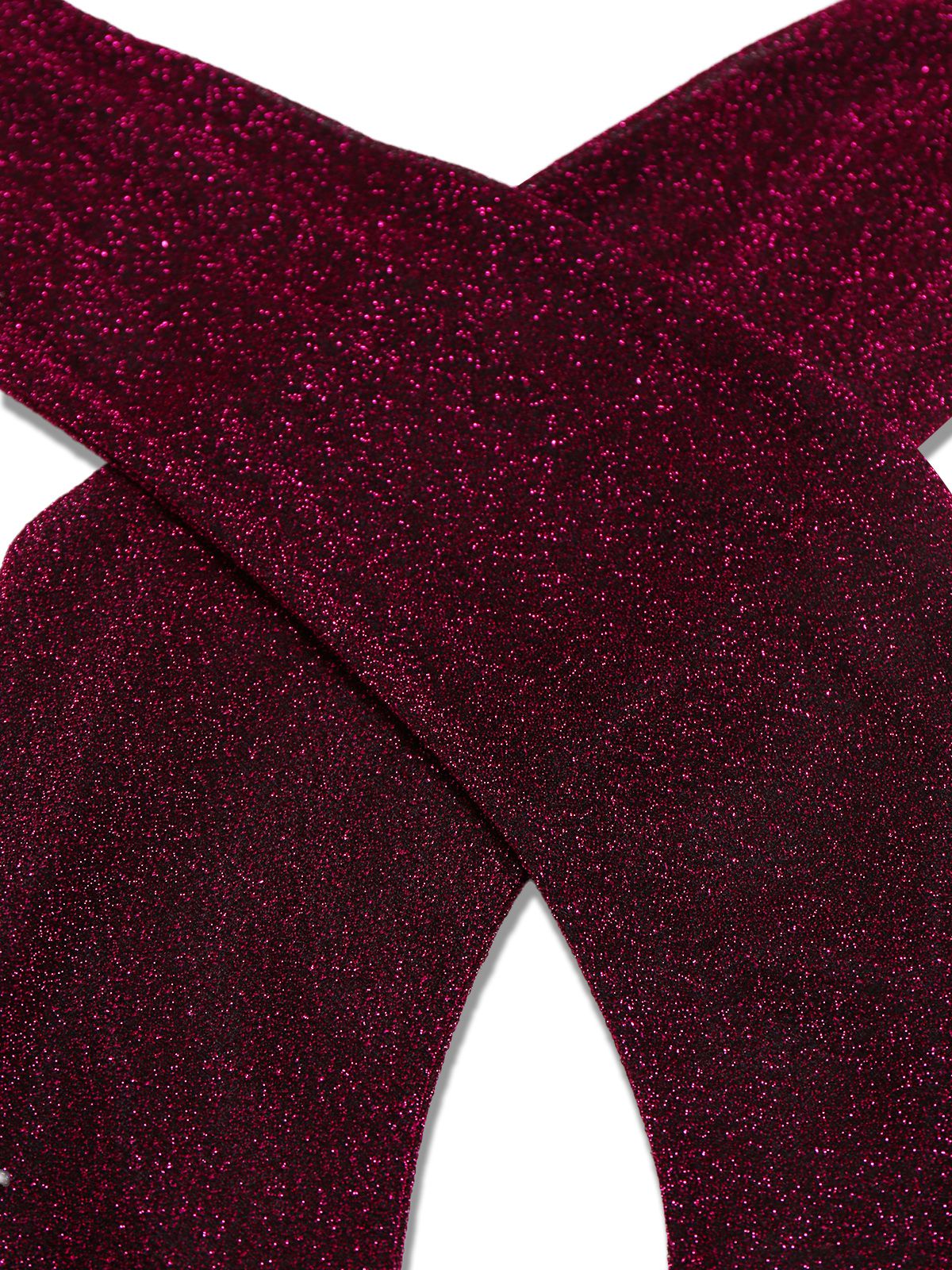 Purple 1970s Sheer Glitter Disco Halter Jumpsuit - Image 5