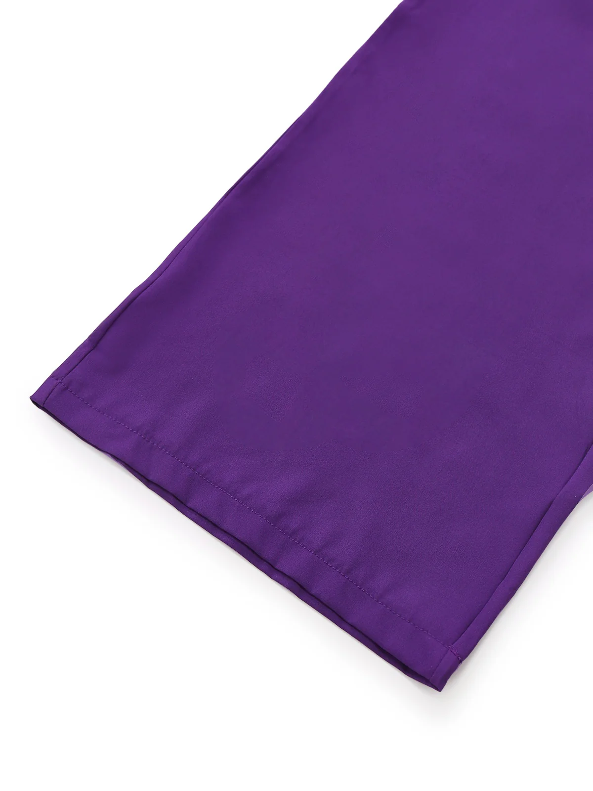 Purple 1980s Solid Irregular Sleeve Fitted Jumpsuit - Image 6