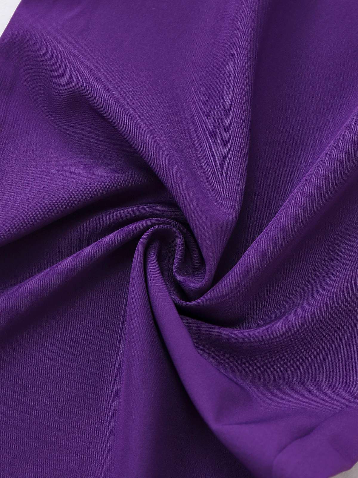 Purple 1980s Solid Irregular Sleeve Fitted Jumpsuit - Image 7