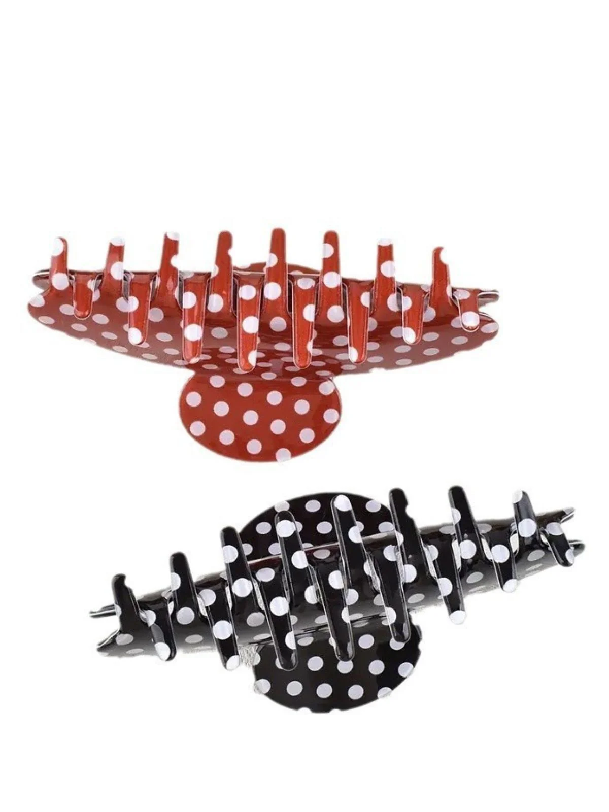 PVC Polka Dot Valentine's Shark Hair Claw - Image 2