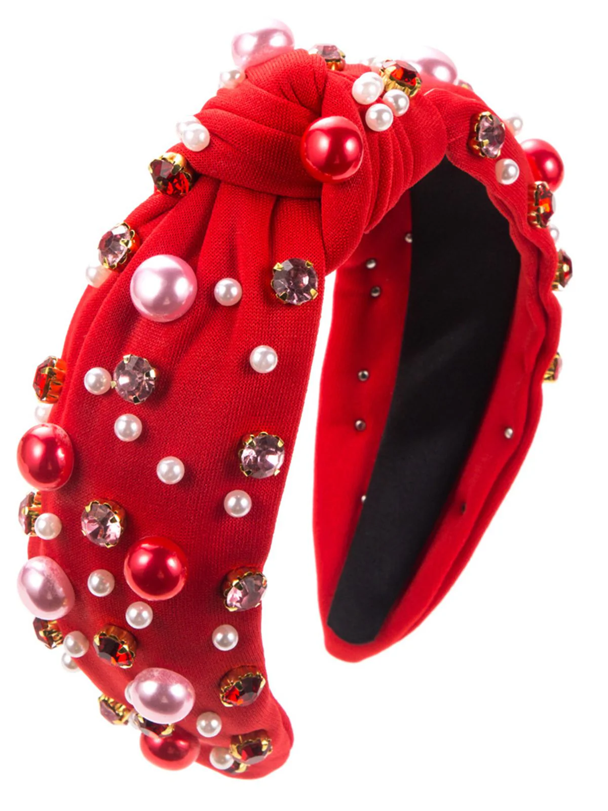 Radiant Pearl Gem-Studded Knotted Headband - Image 2