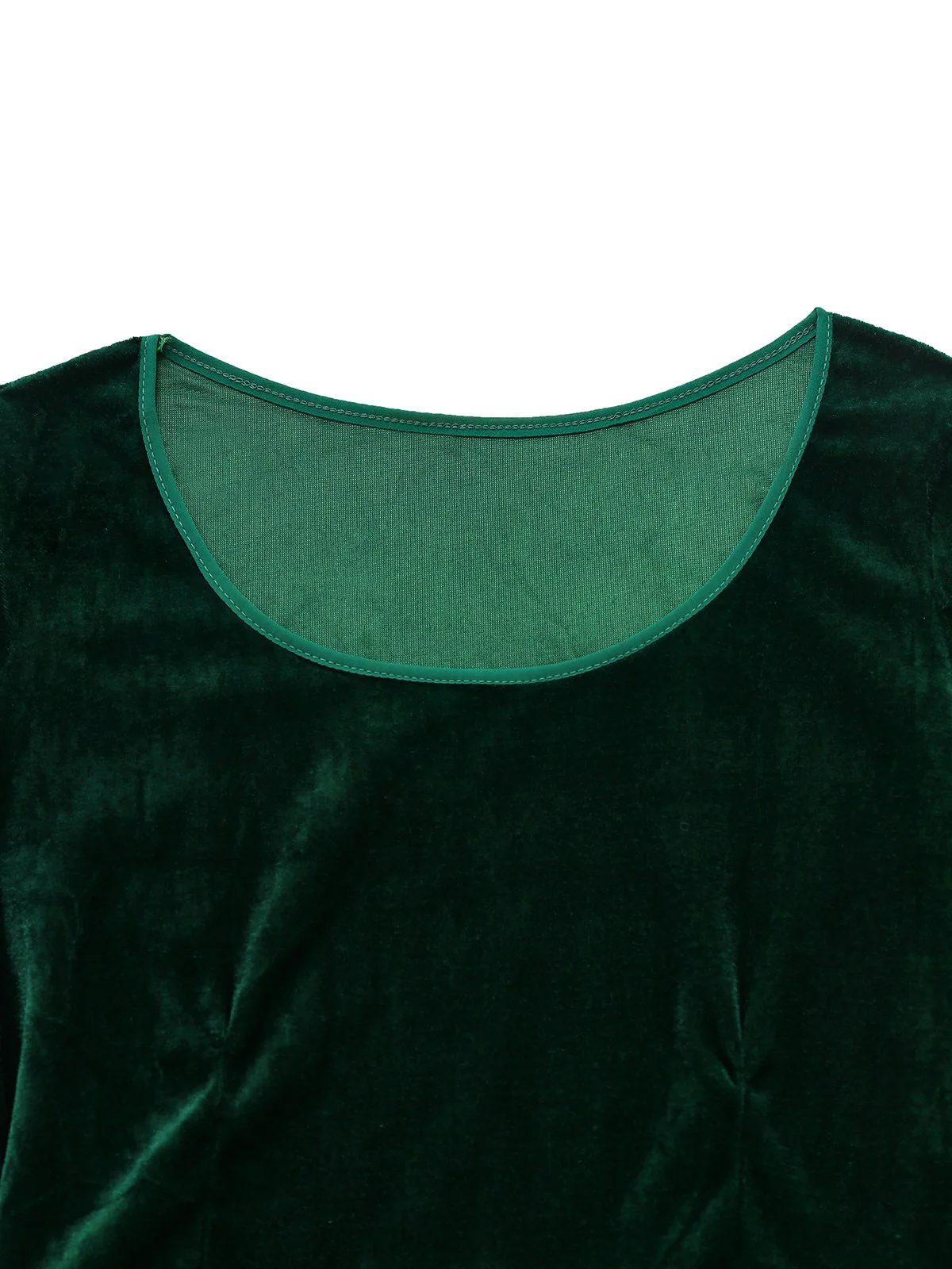 Green 1930s Christmas Mrs. Santa Claus Velvet Dress with Cape - Image 4